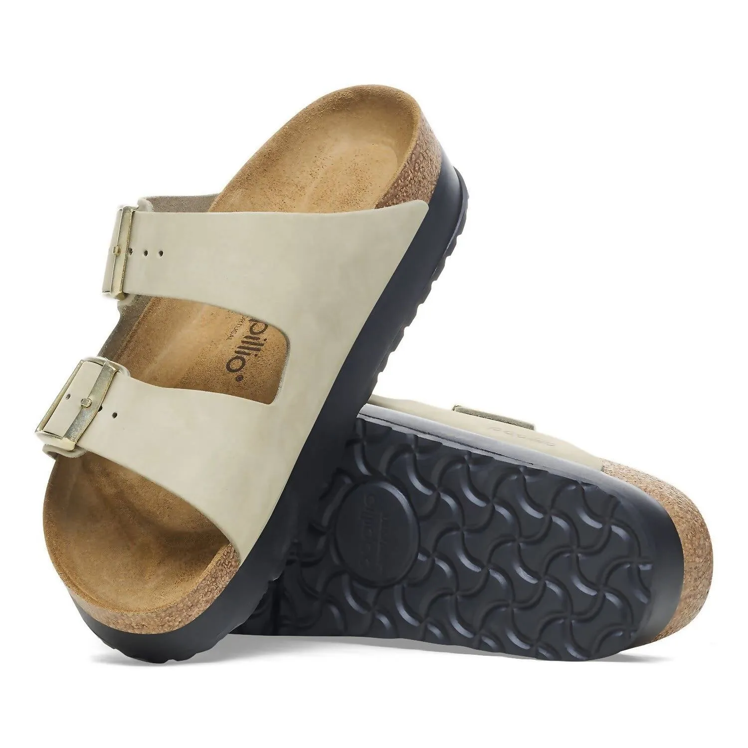 Women's Arizona Pap Flex Platform Leather Sandal - Narrow Width In Eucalyptus