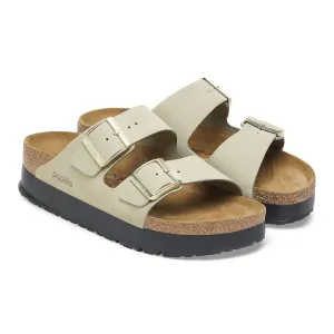Women's Arizona Pap Flex Platform Leather Sandal - Narrow Width In Eucalyptus
