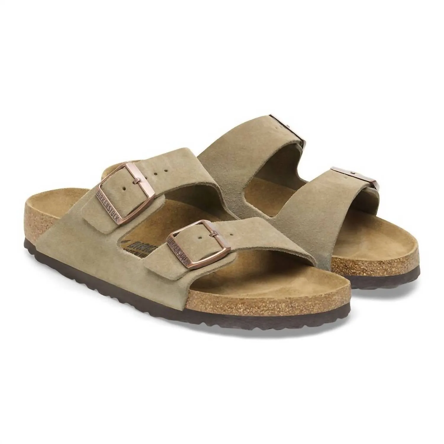 Women's Arizona Sandals In Taupe Suede