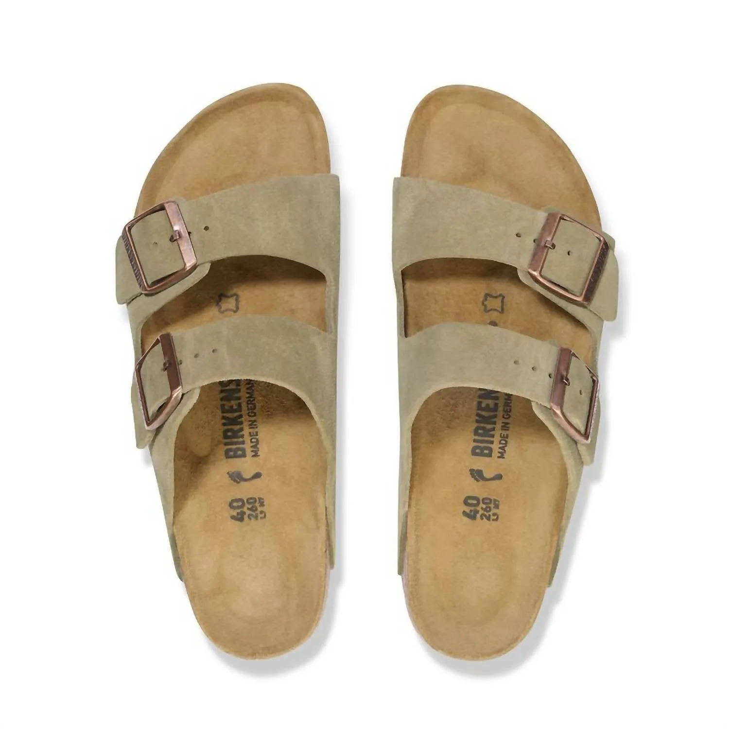 Women's Arizona Sandals In Taupe Suede