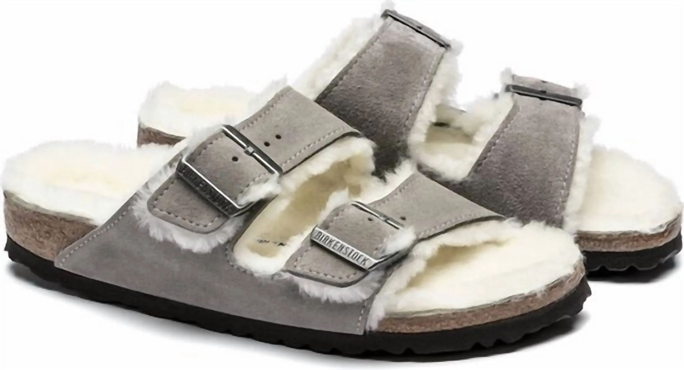 Women's Arizona Shearling Sandals In Stone Coin