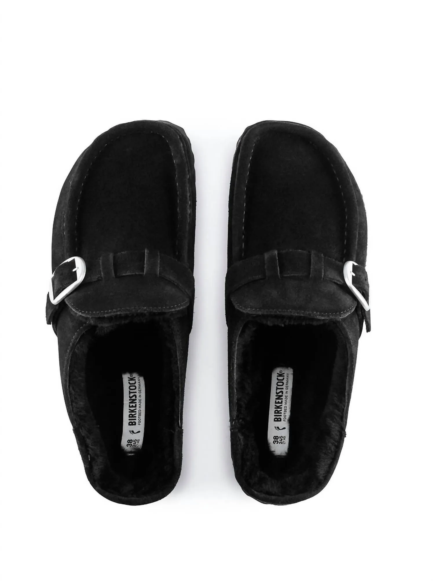 Women'S Buckley Shearling Suede Leather Shoes in Black