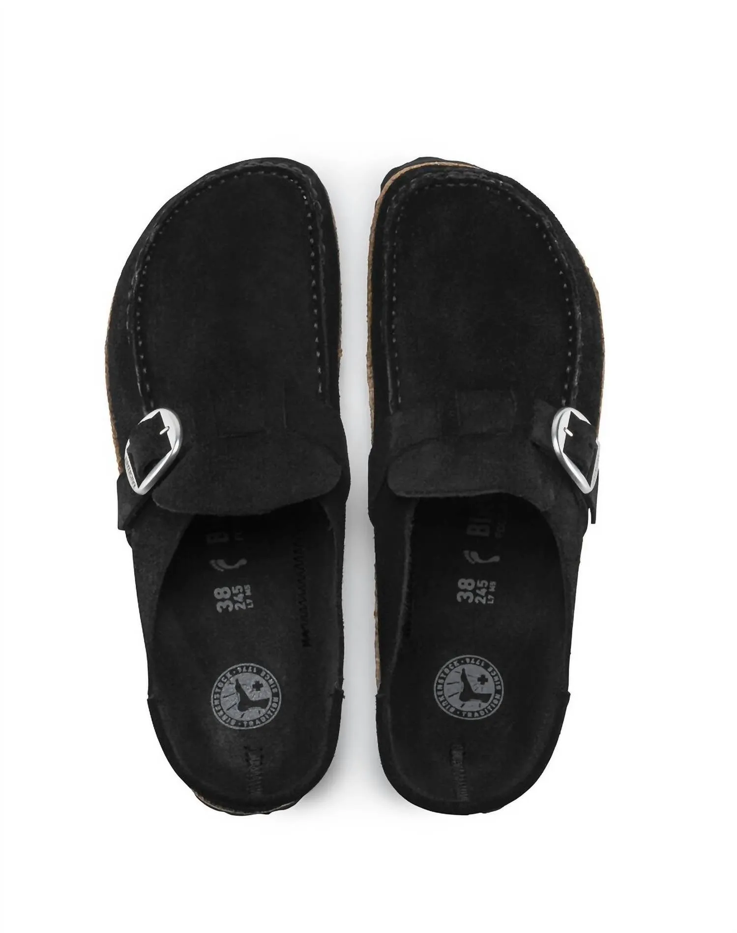 Women'S Buckley Suede Leather Sandal in Black
