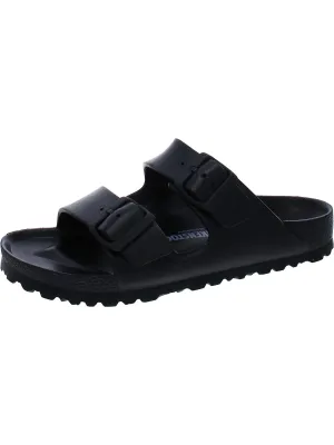 Womens Footbed Buckle Slide Sandals