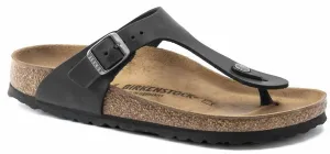 Women's Gizeh Oiled Leather Sandal (Regular/wide) In Black
