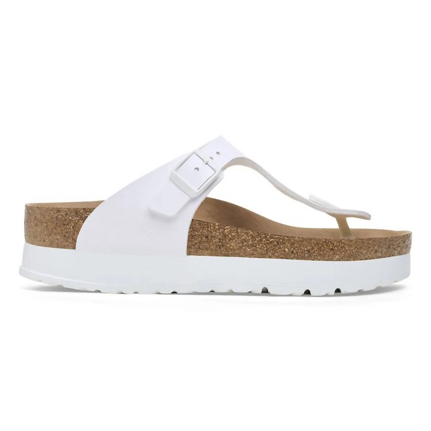 Women's Gizeh Platform Birko-Flor Sandal - Regular Fit In White
