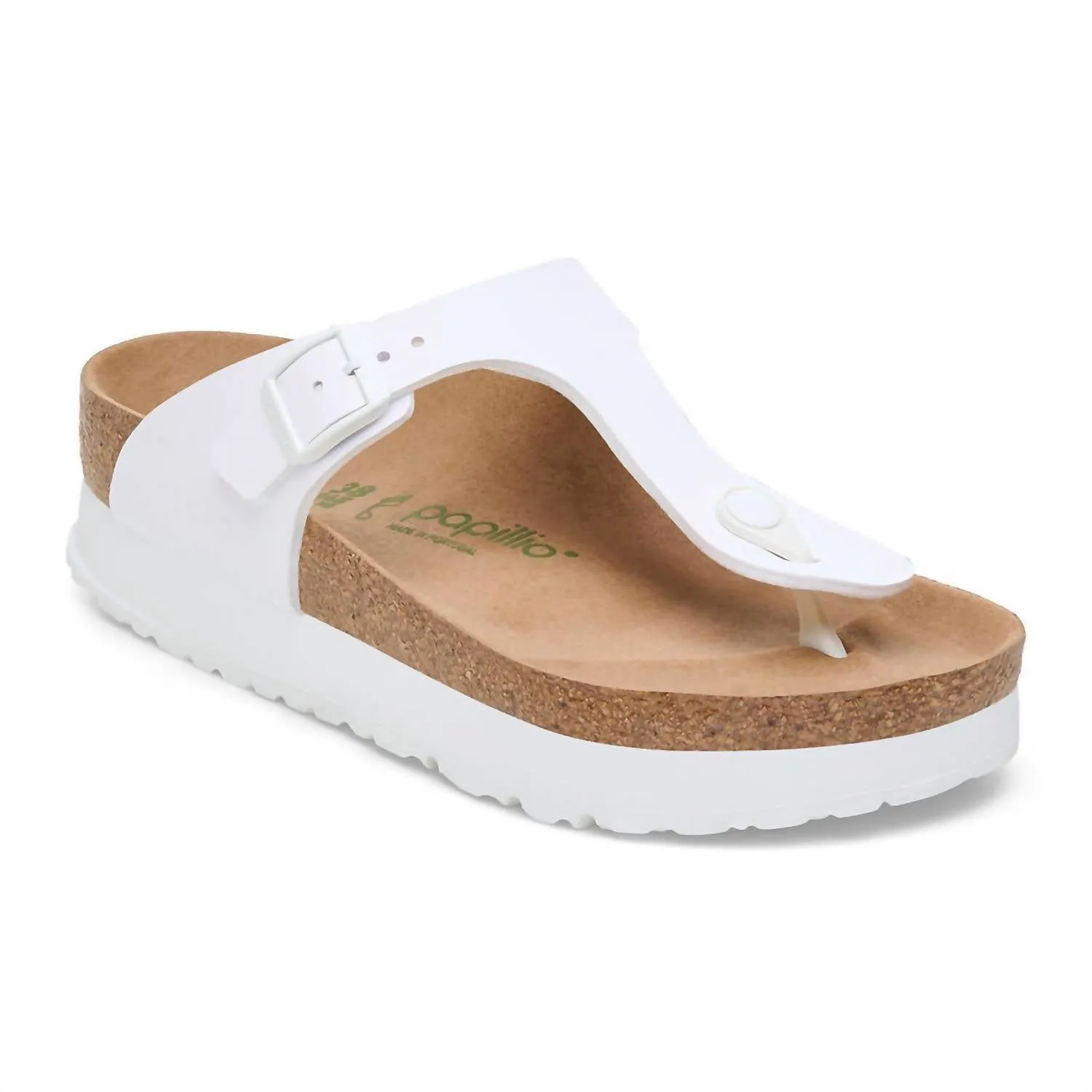 Women's Gizeh Platform Birko-Flor Sandal - Regular Fit In White