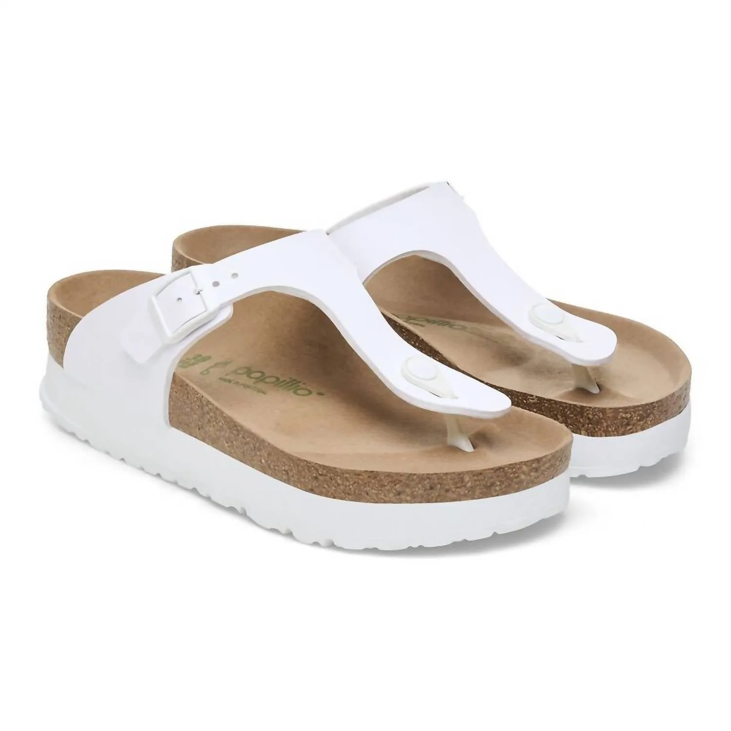 Women's Gizeh Platform Birko-Flor Sandal - Regular Fit In White