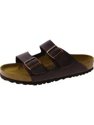 Womens Leather Casual Slide Sandals