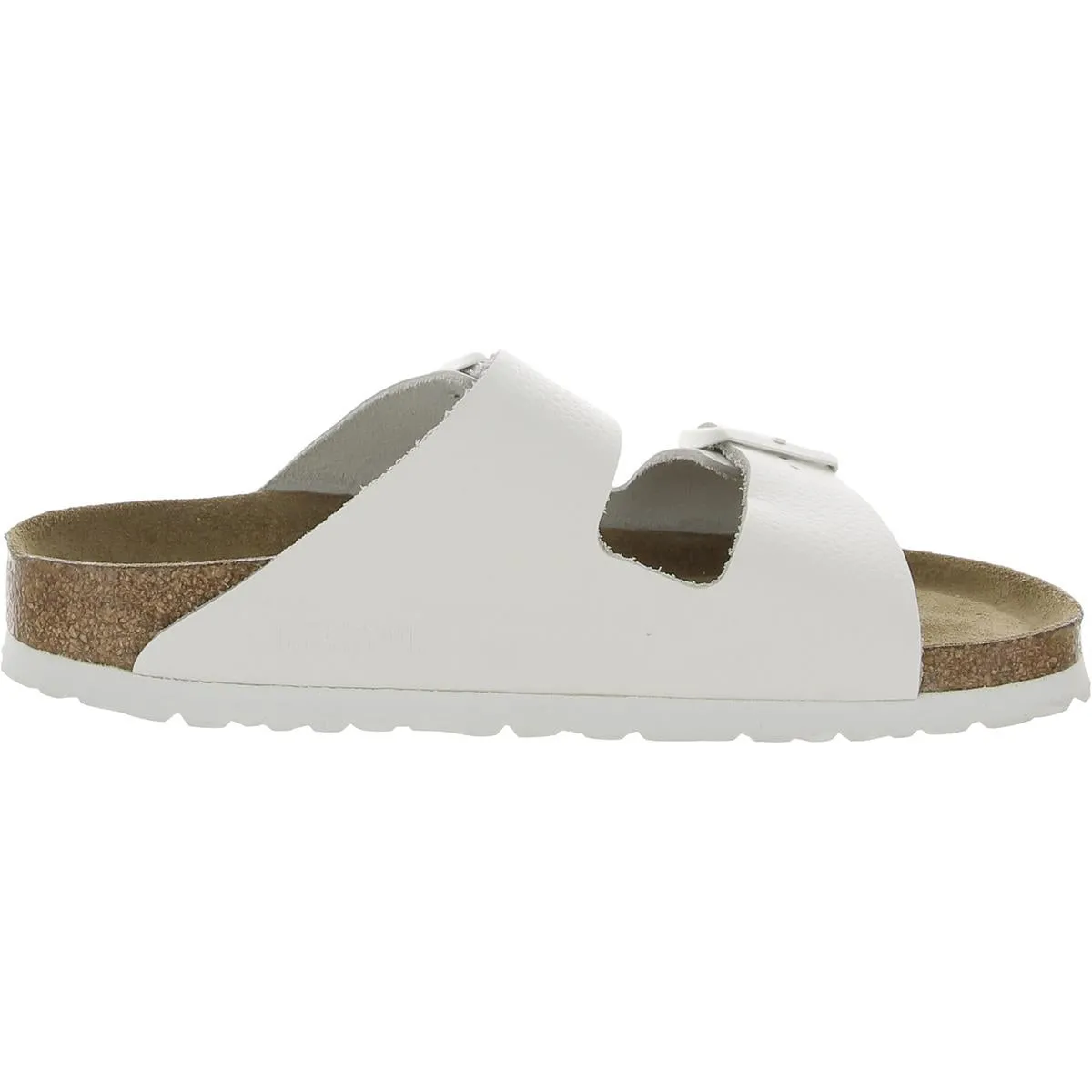 Womens Leather Slip On Footbed Sandals