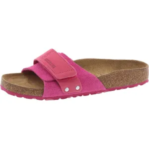Womens Leather Slip On Slide Sandals