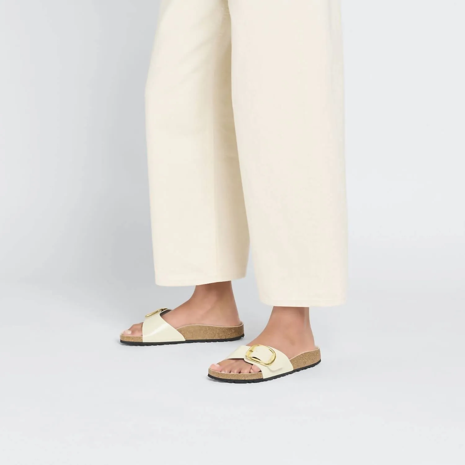 Women's Madrid Big Buckle Sandal In Ecru