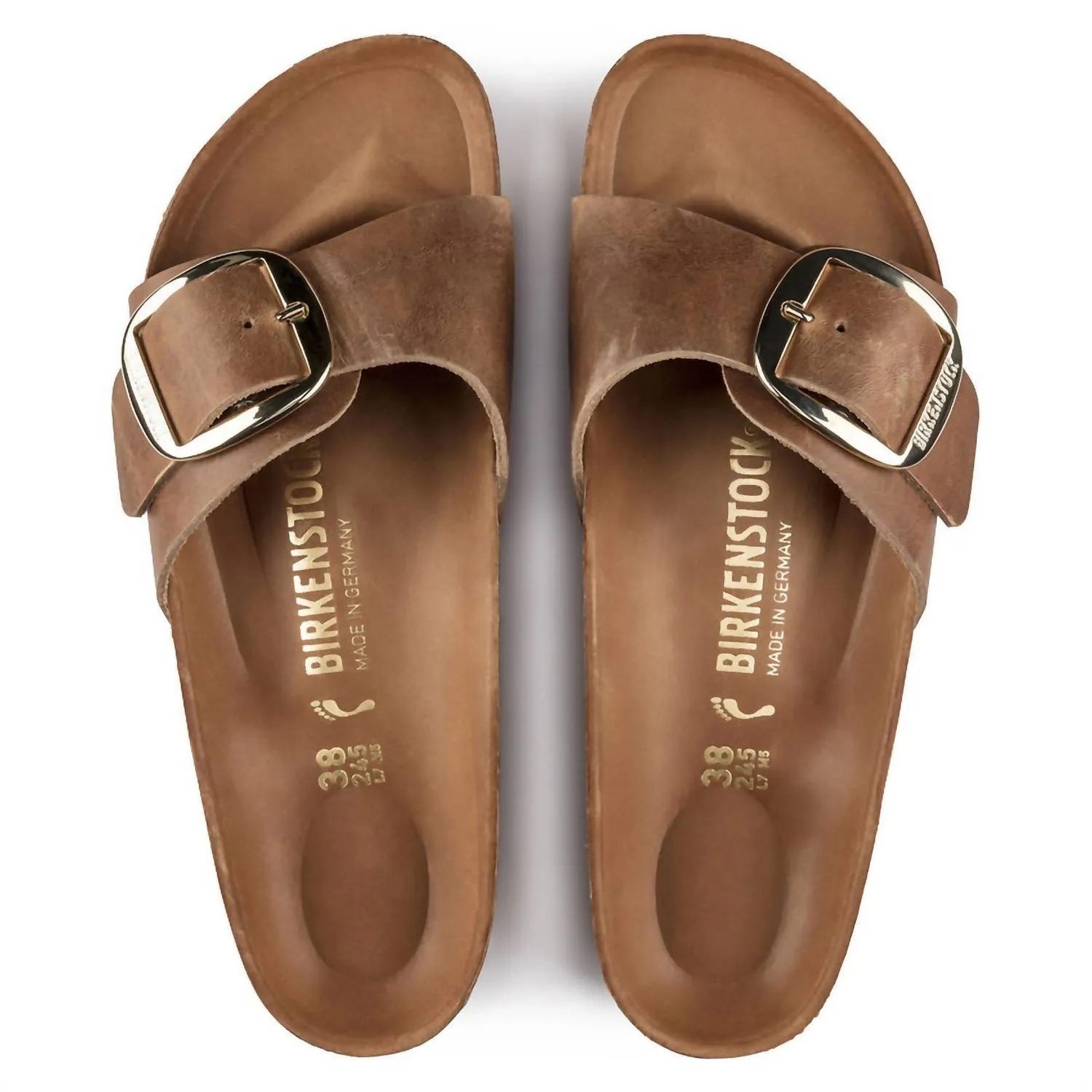 Women's Madrid Big Buckle Sandals In Cognac