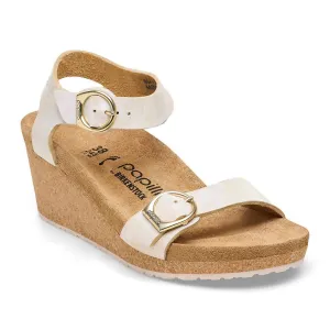 Women's Soley Nubuck Leather Sandal In Metallic Silver
