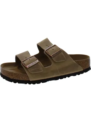 Womens Suede Open Toe Slide Sandals
