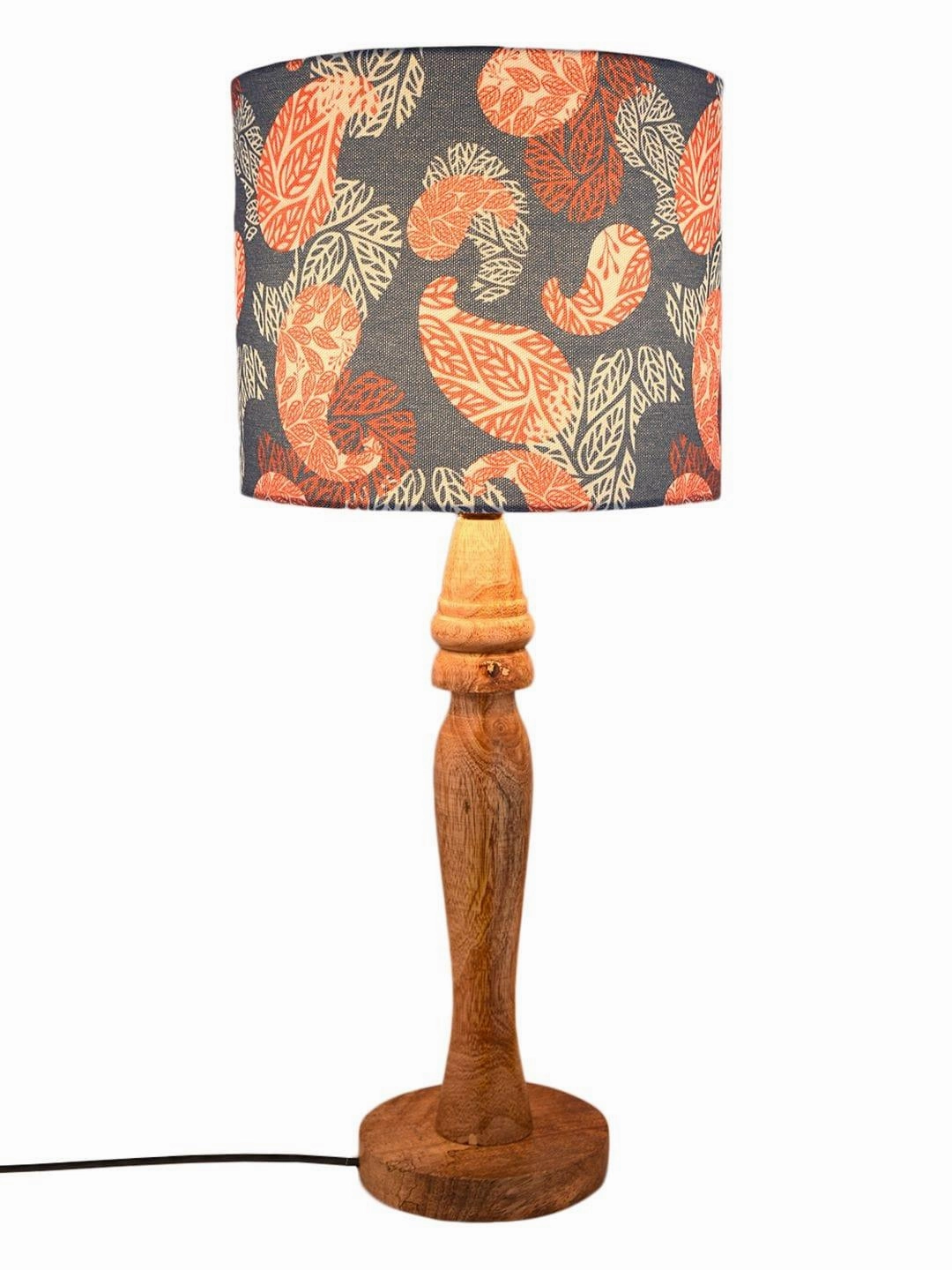 Wooden Colorful Ambee Print Lamp