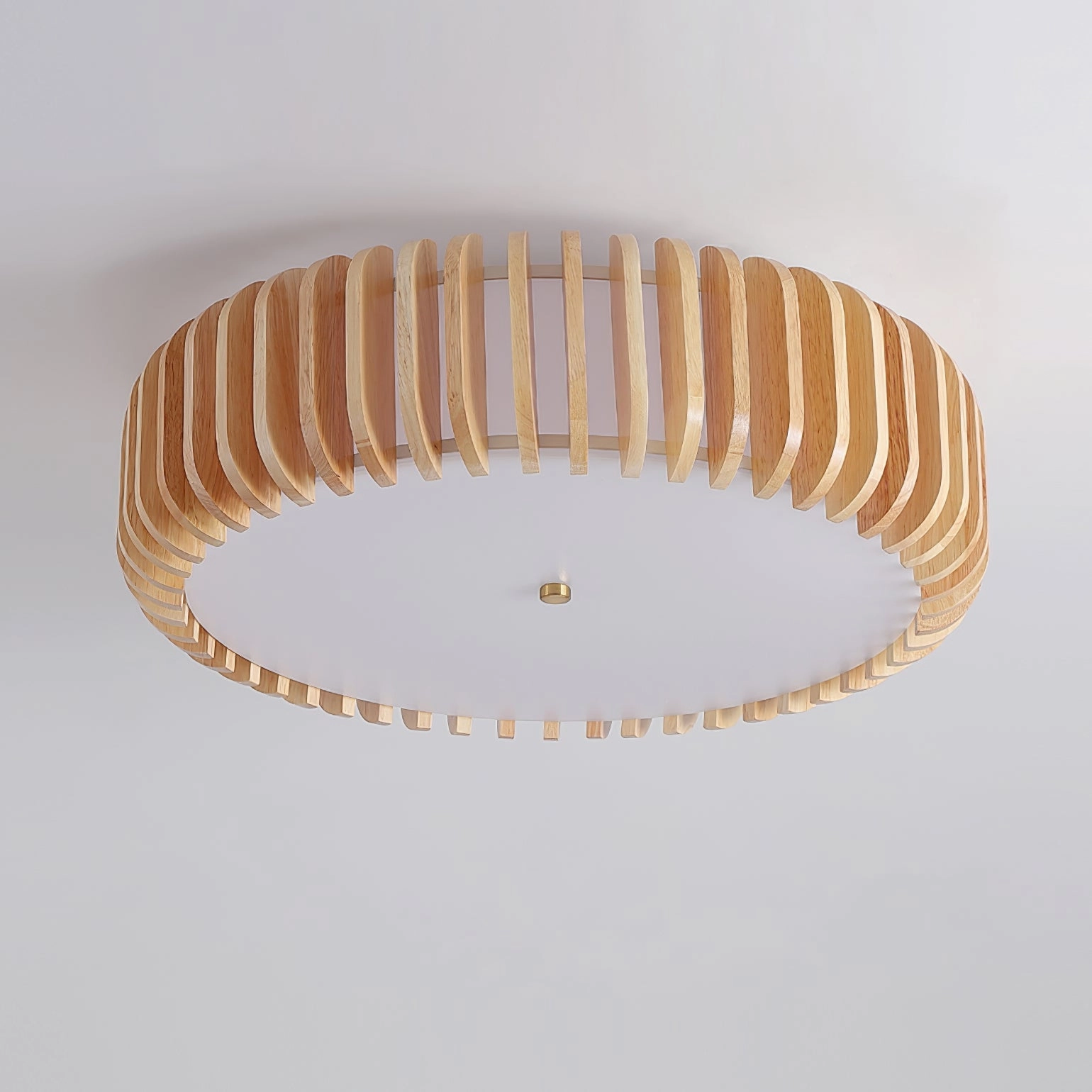 Wooden Drum Ceiling Lamp