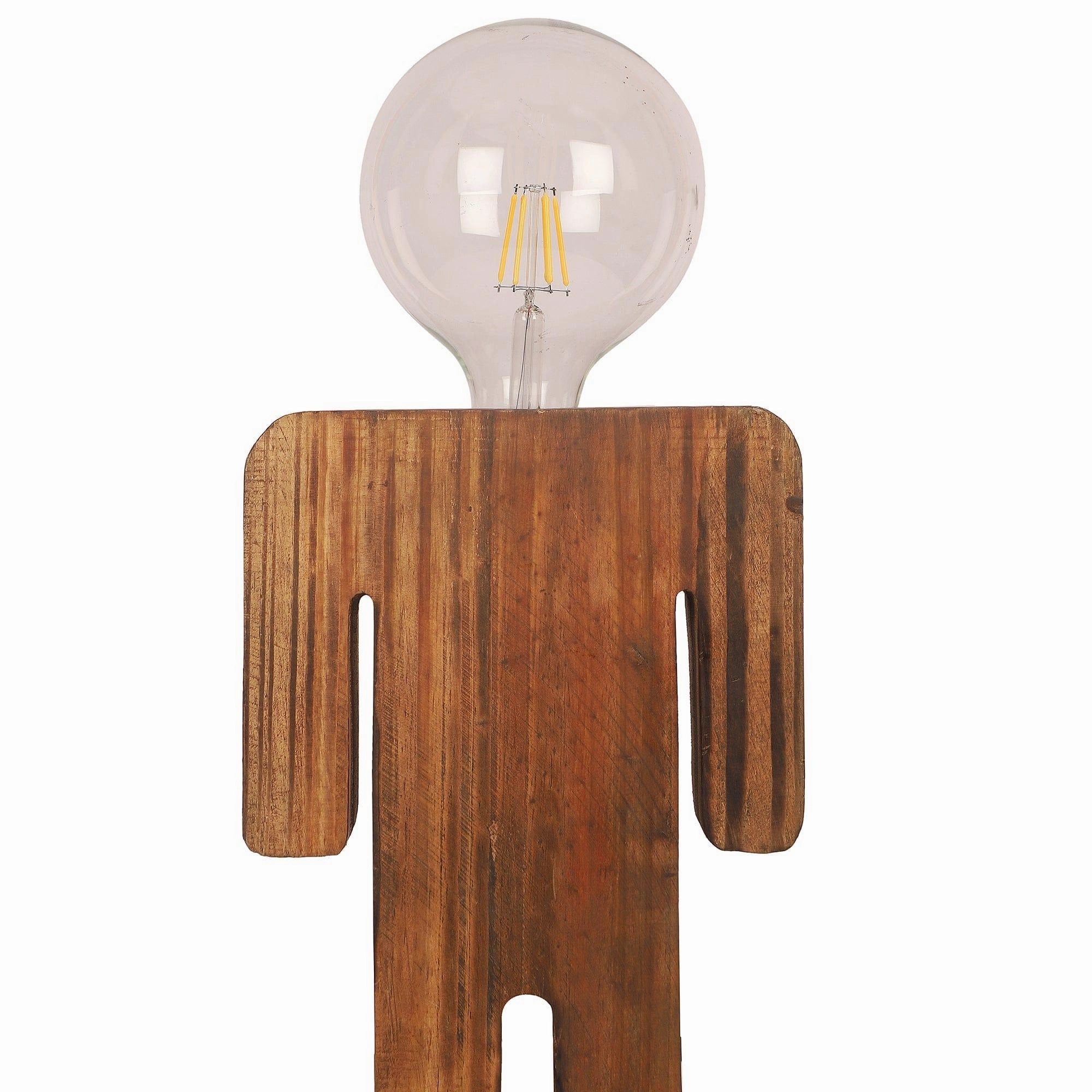 Wooden Table Lamp  Natural Wood