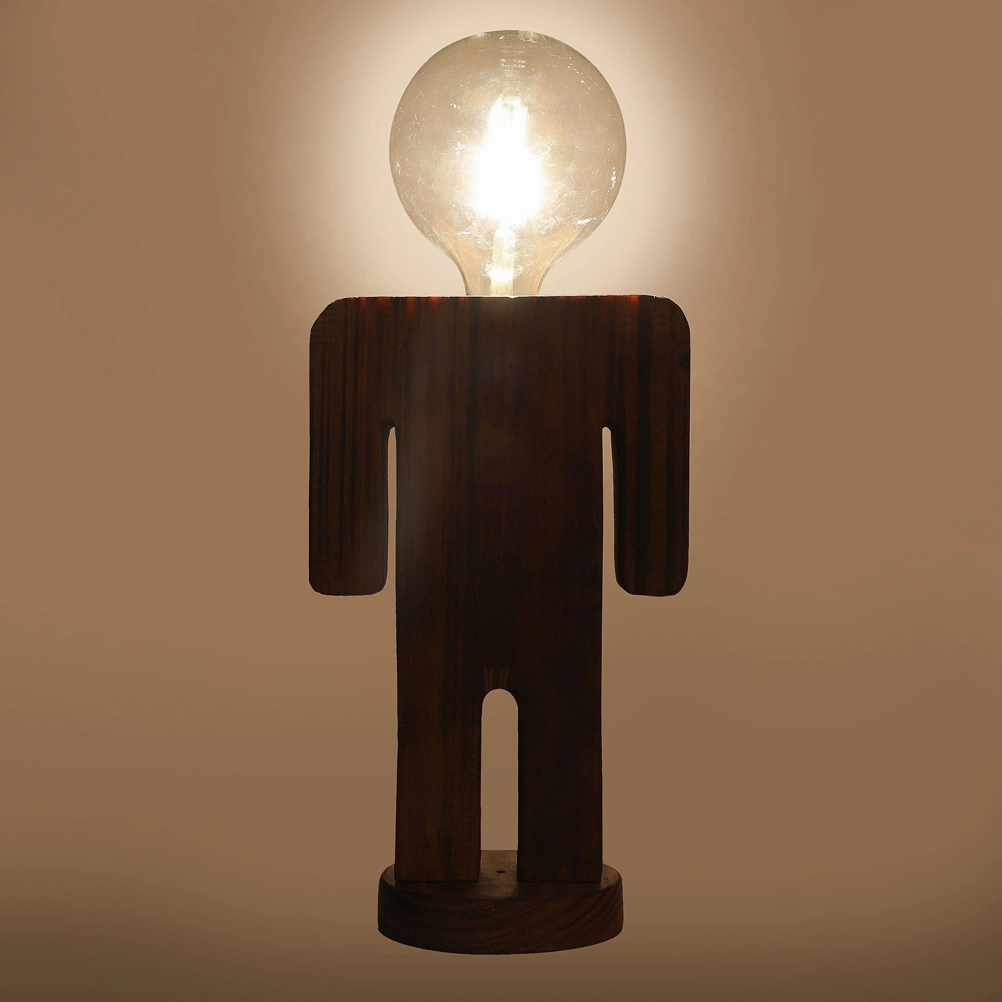 Wooden Table Lamp  Natural Wood