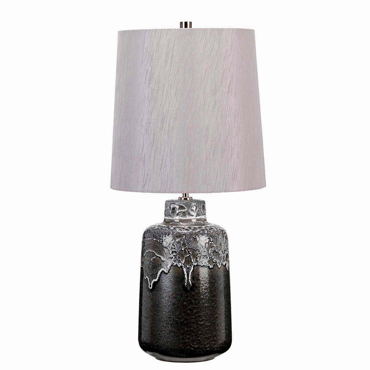 Woolwich Graphite & White Glazed Ceramic Table Lamp