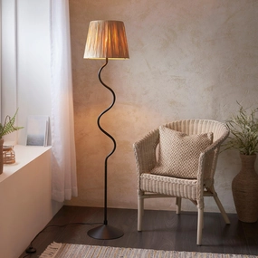 Wriggle Black Floor Lamp creative lampshade design