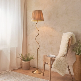 Wriggle Brass Floor Lamp creative lampshade design