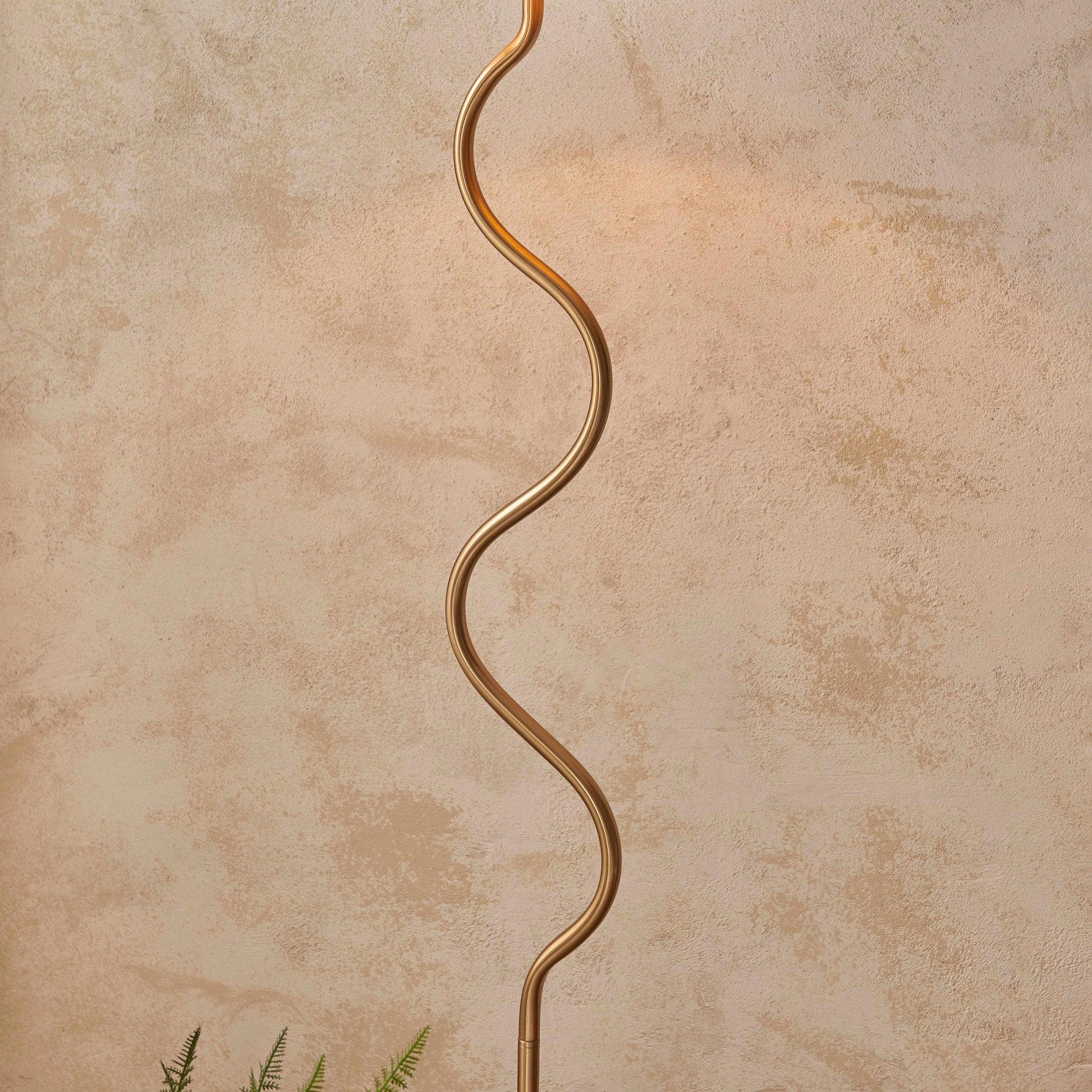 Wriggle Brass Floor Lamp