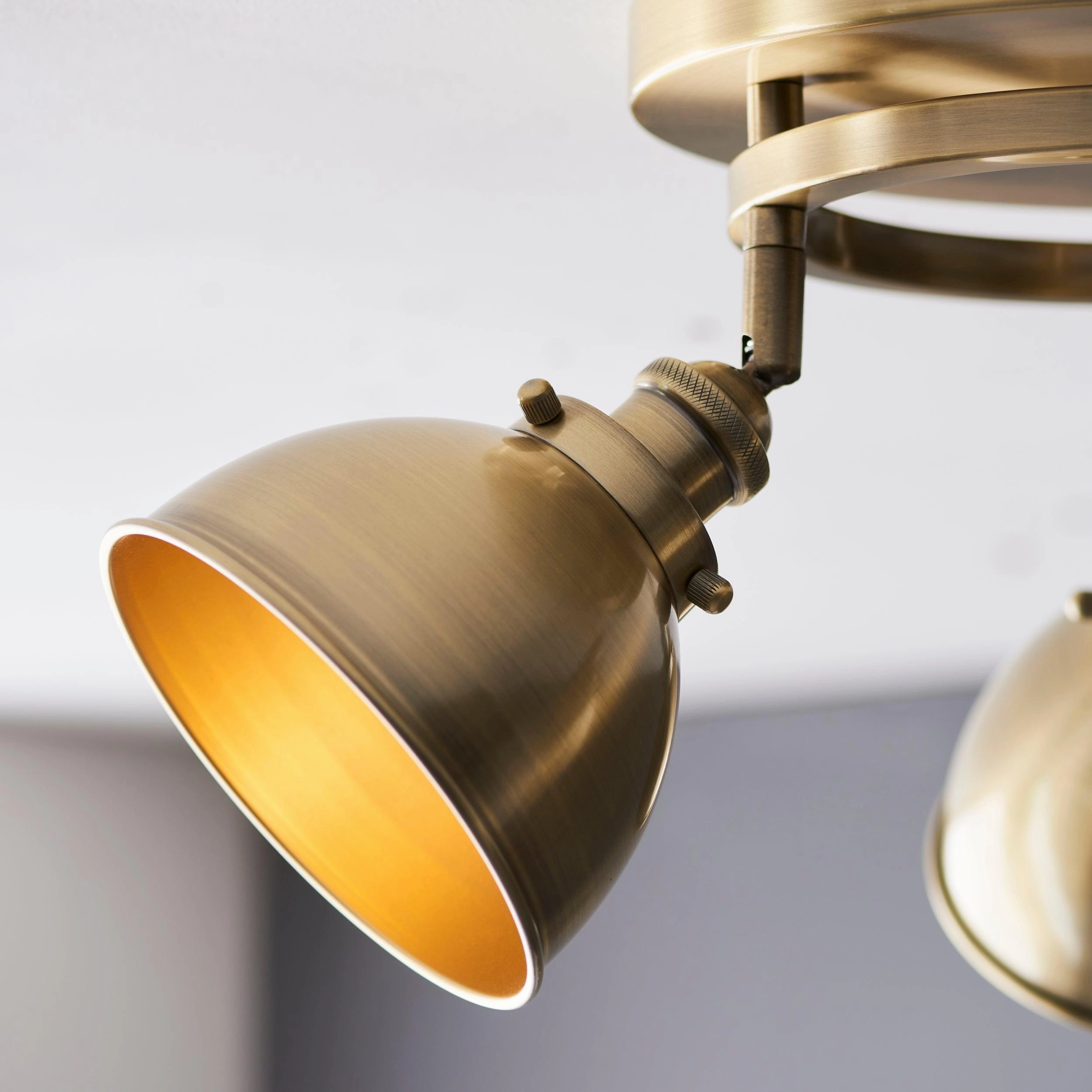 Wyatt 3 Light Brass Industrial Style Spot Light