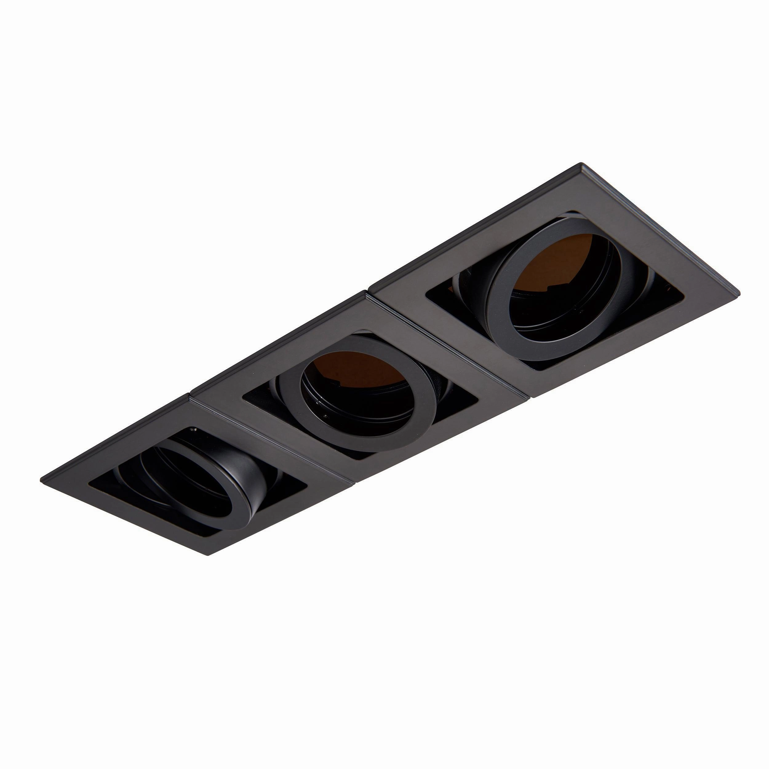 Xeno Triple Black Adjustable Recessed Light 50W