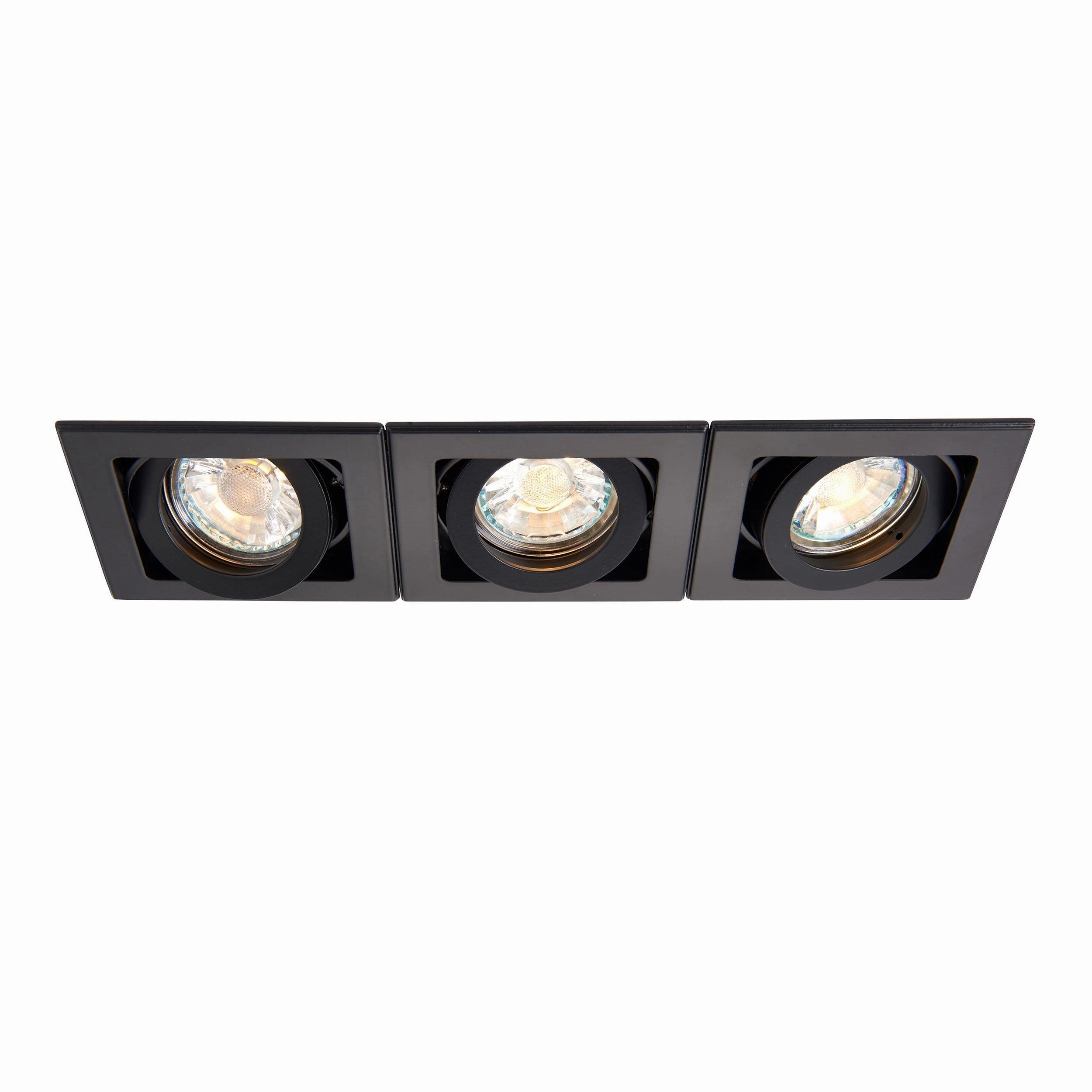 Xeno Triple Black Adjustable Recessed Light 50W adjustable floor standing lamp