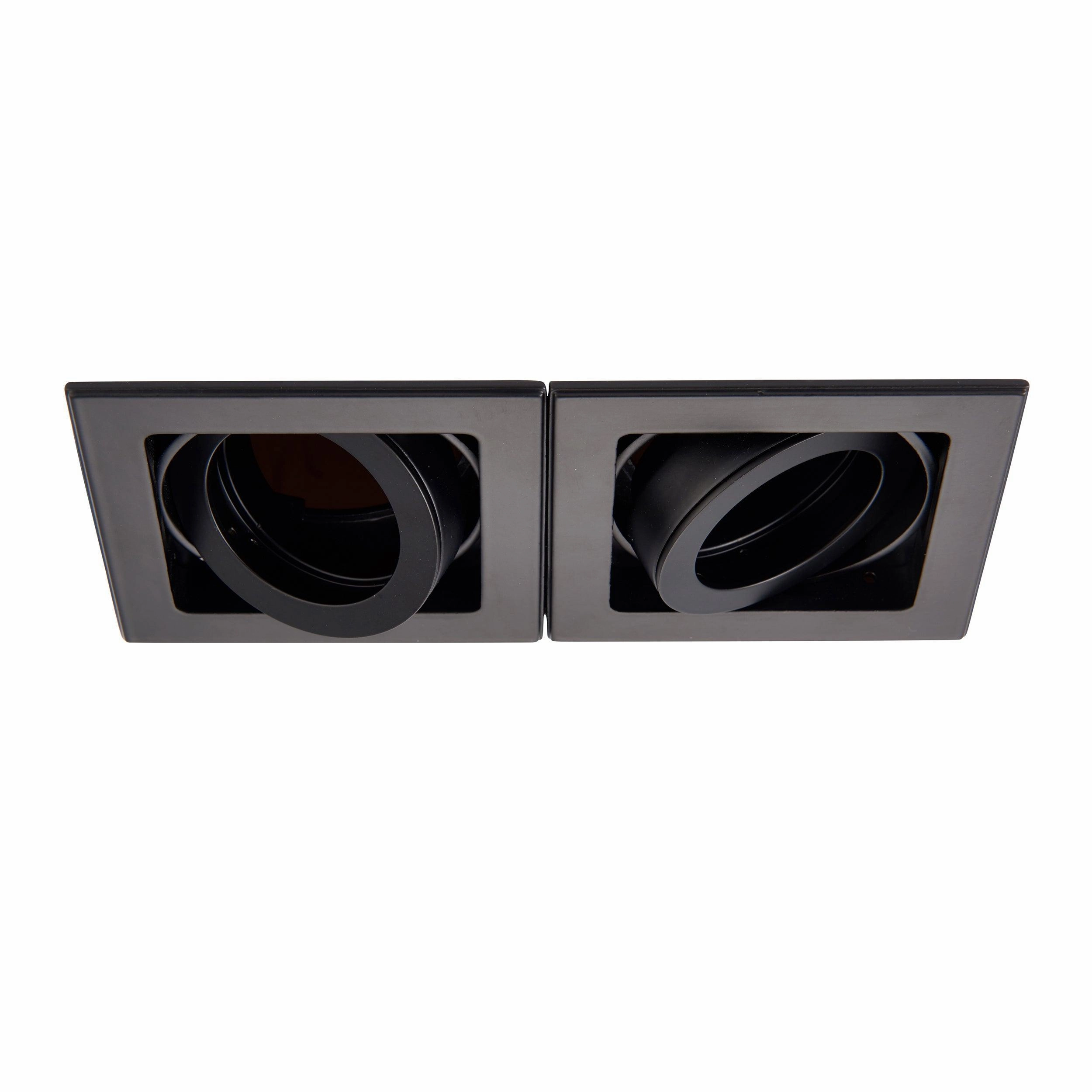 Xeno Twin Black Adjustable Recessed Light 50W