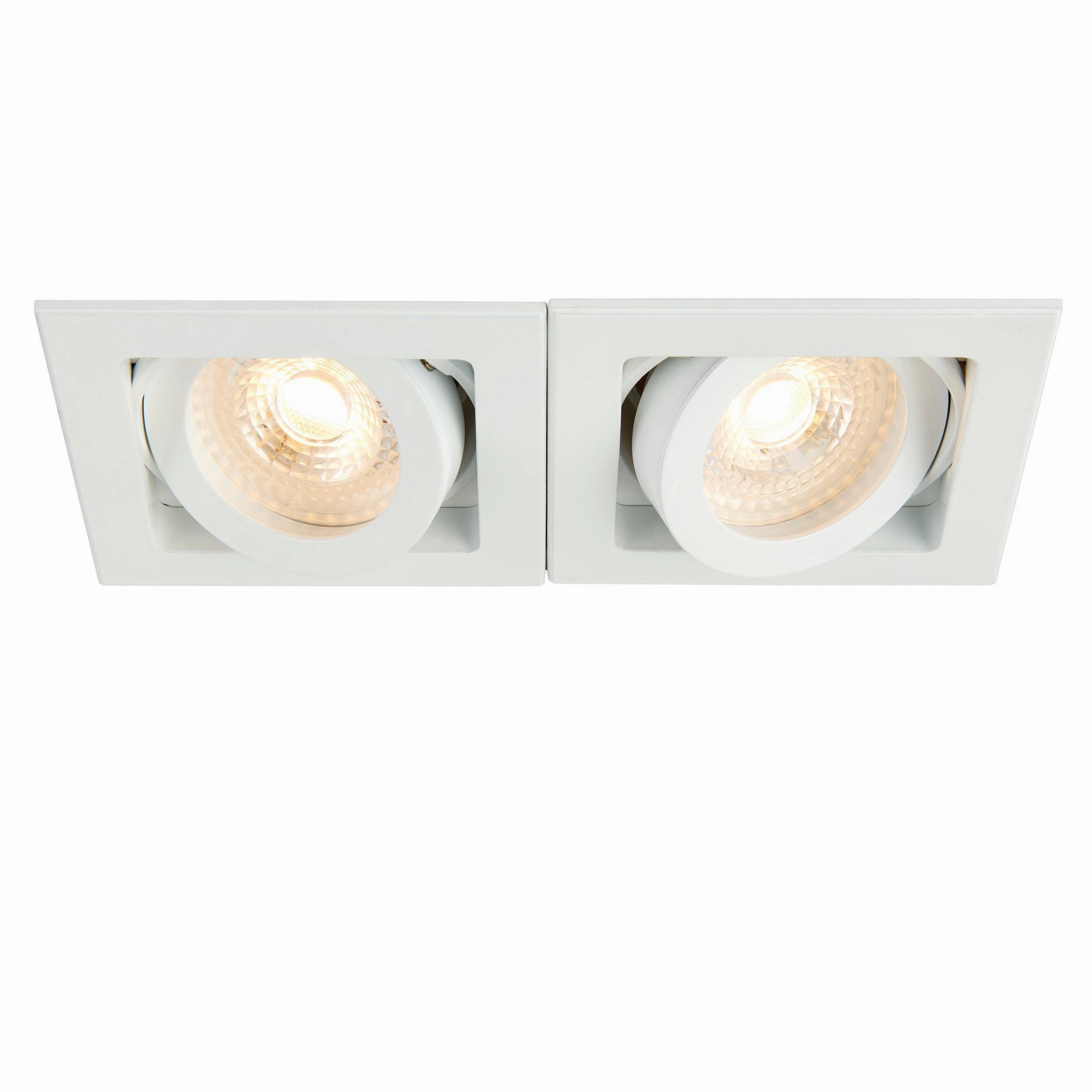 Xeno Twin White Adjustable Recessed Light 50W