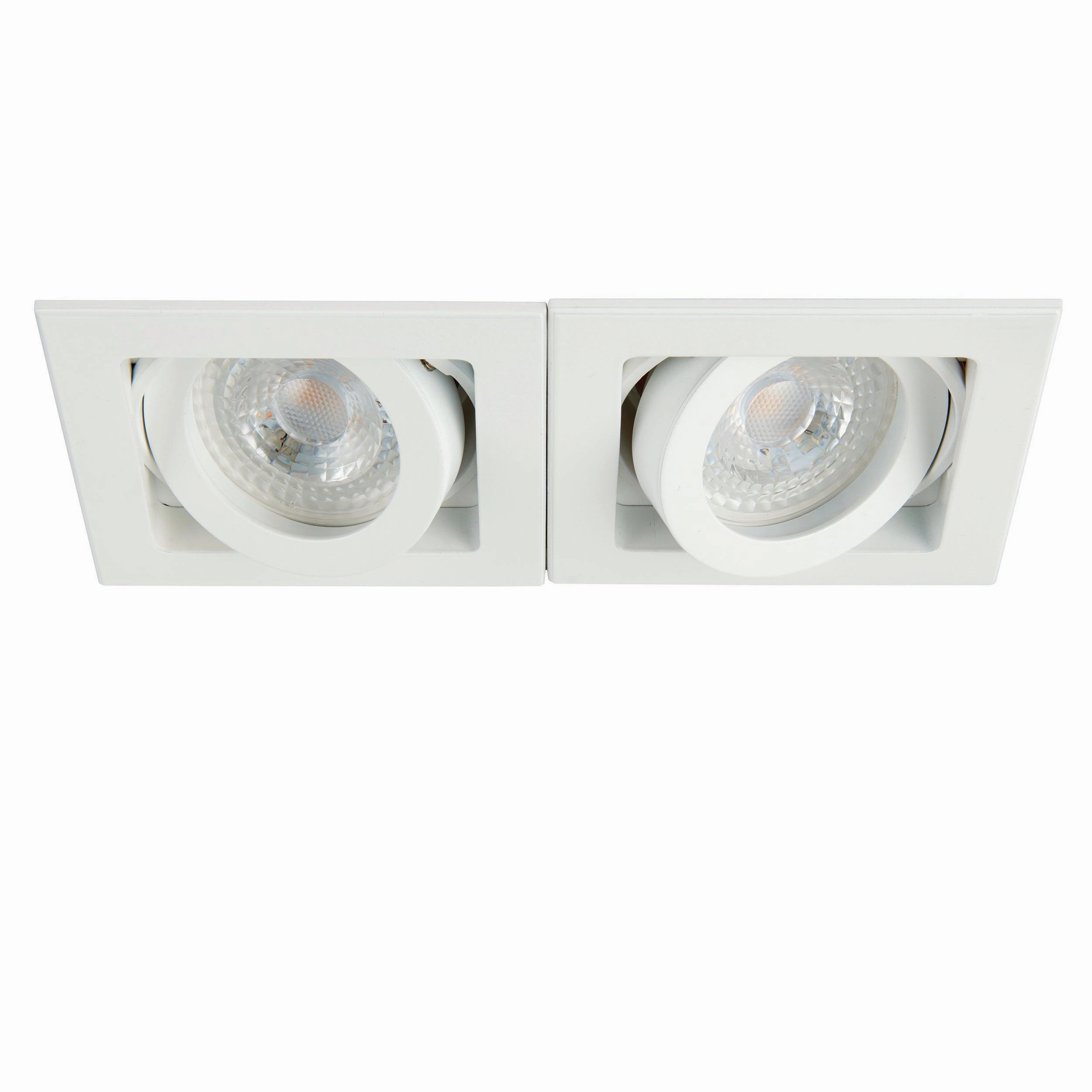 Xeno Twin White Adjustable Recessed Light 50W
