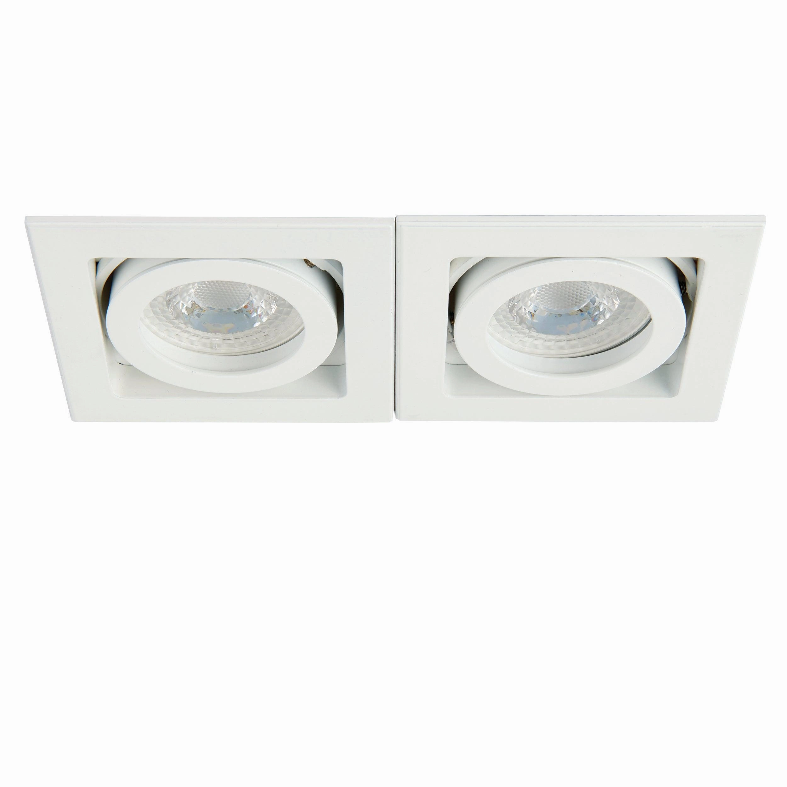 Xeno Twin White Adjustable Recessed Light 50W
