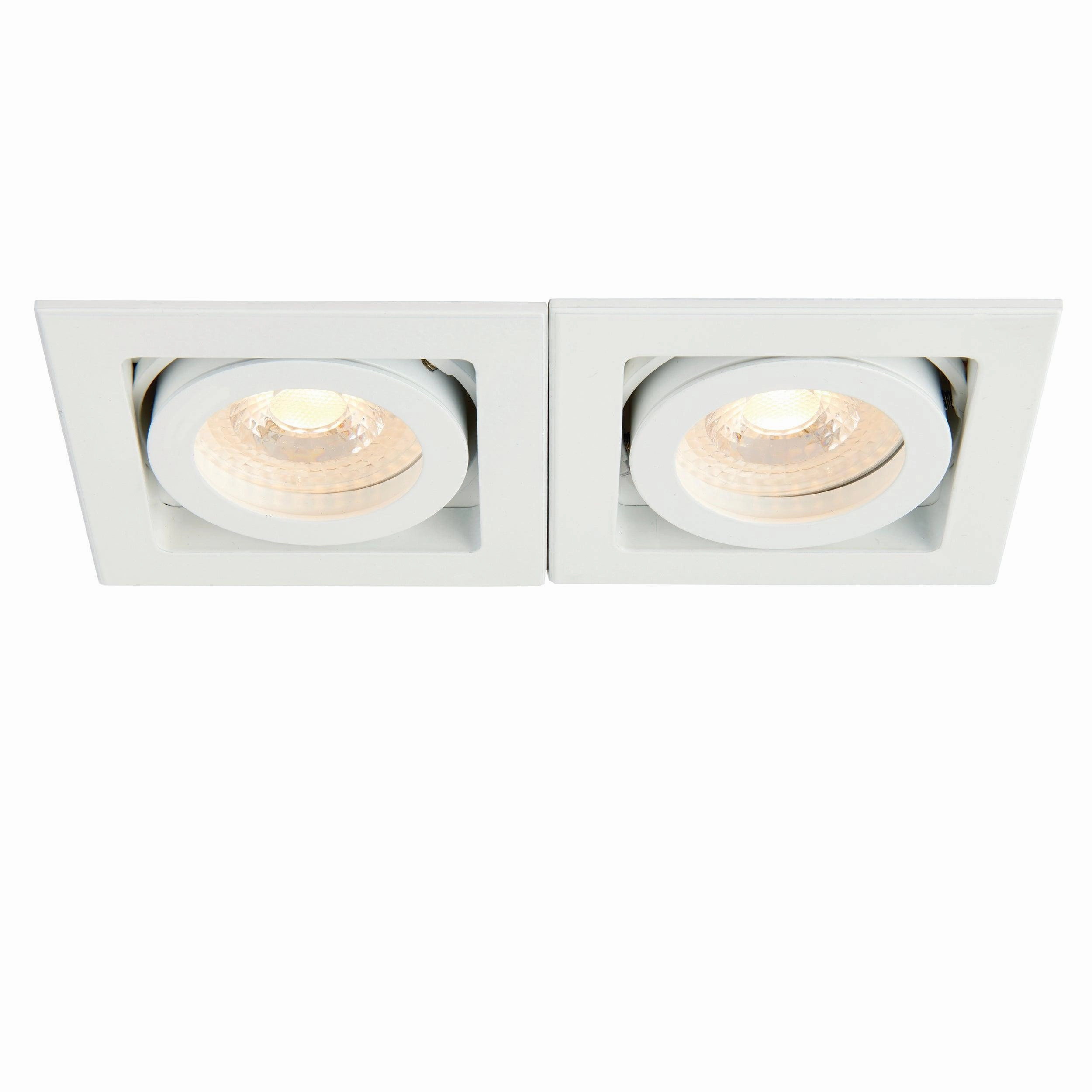 Xeno Twin White Adjustable Recessed Light 50W