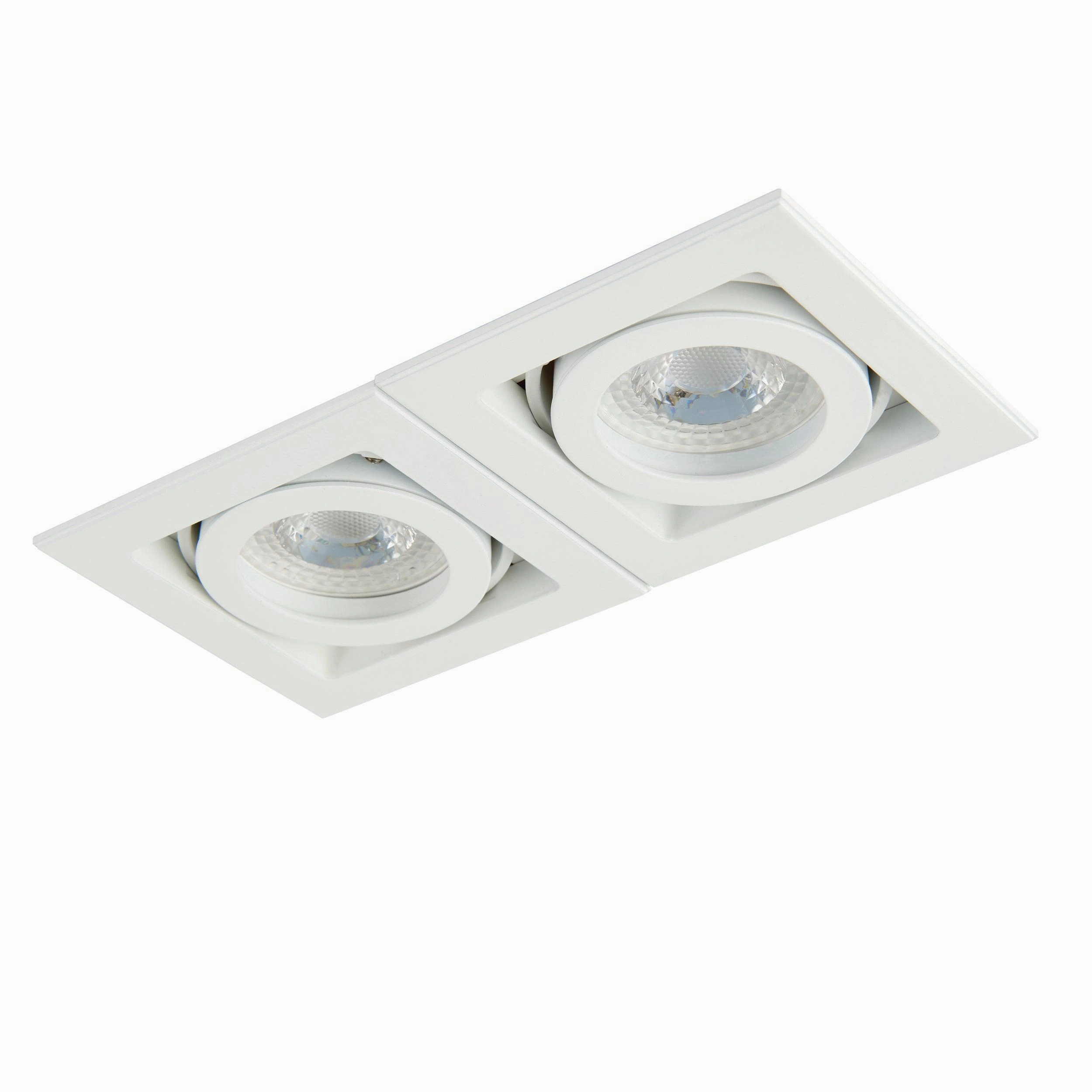 Xeno Twin White Adjustable Recessed Light 50W