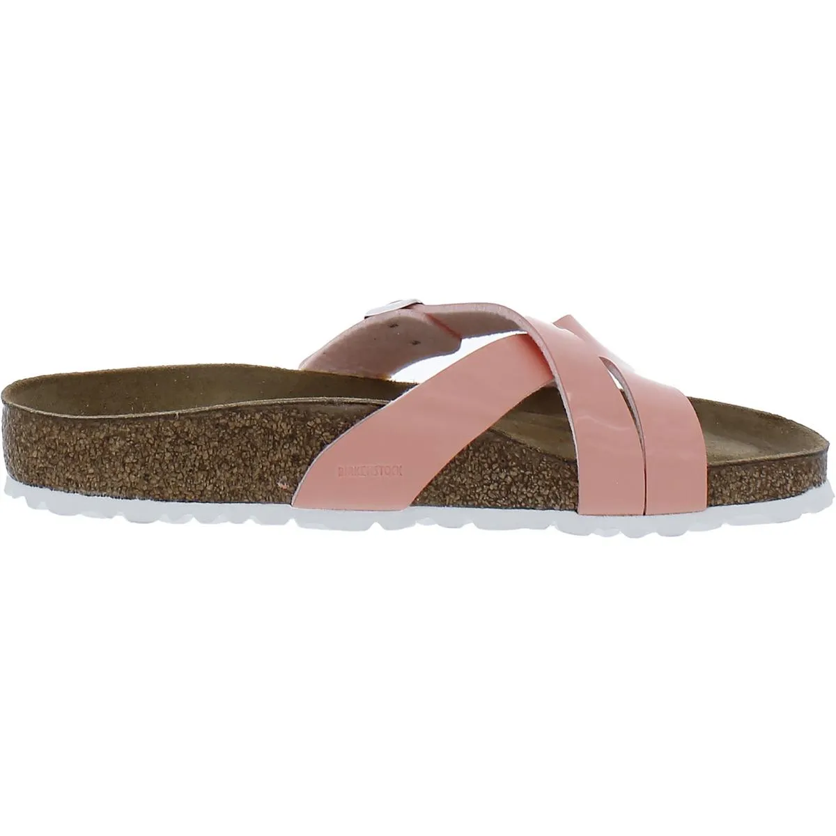 Yao Balance Womens Patent Strappy Slide Sandals
