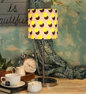 Yellow Polka Lamp decorative ceiling fixture