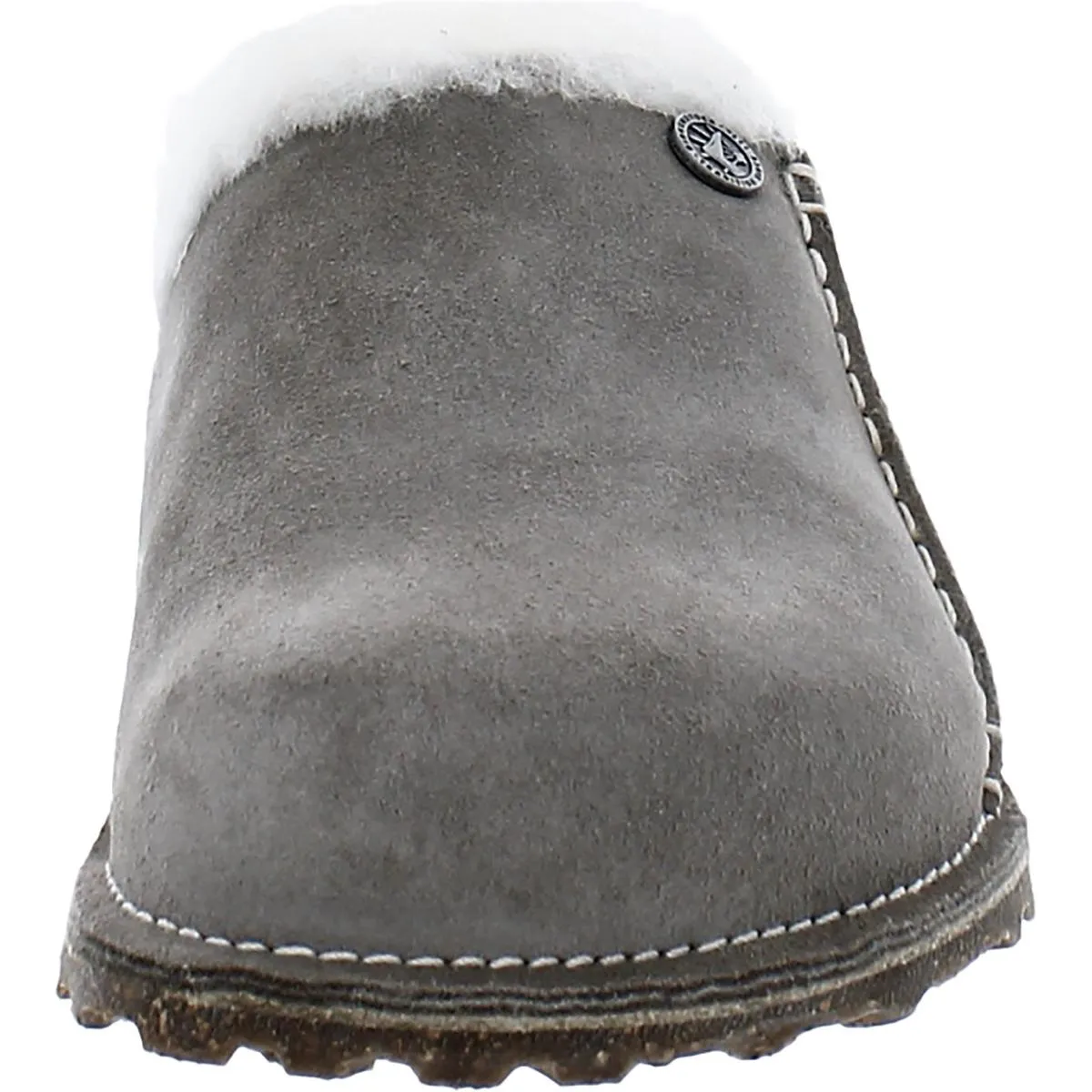 Zermatt Premium Womens Suede Shearling Lined Slide Sandals