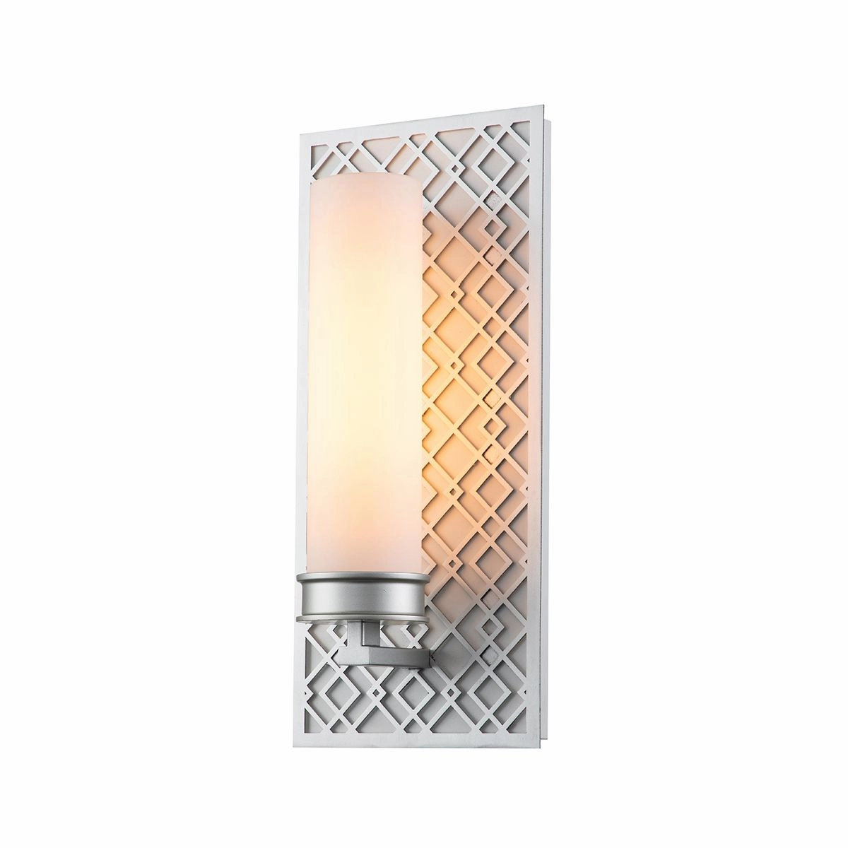 Ziggy Lacquered Silver Bathroom Wall Light
