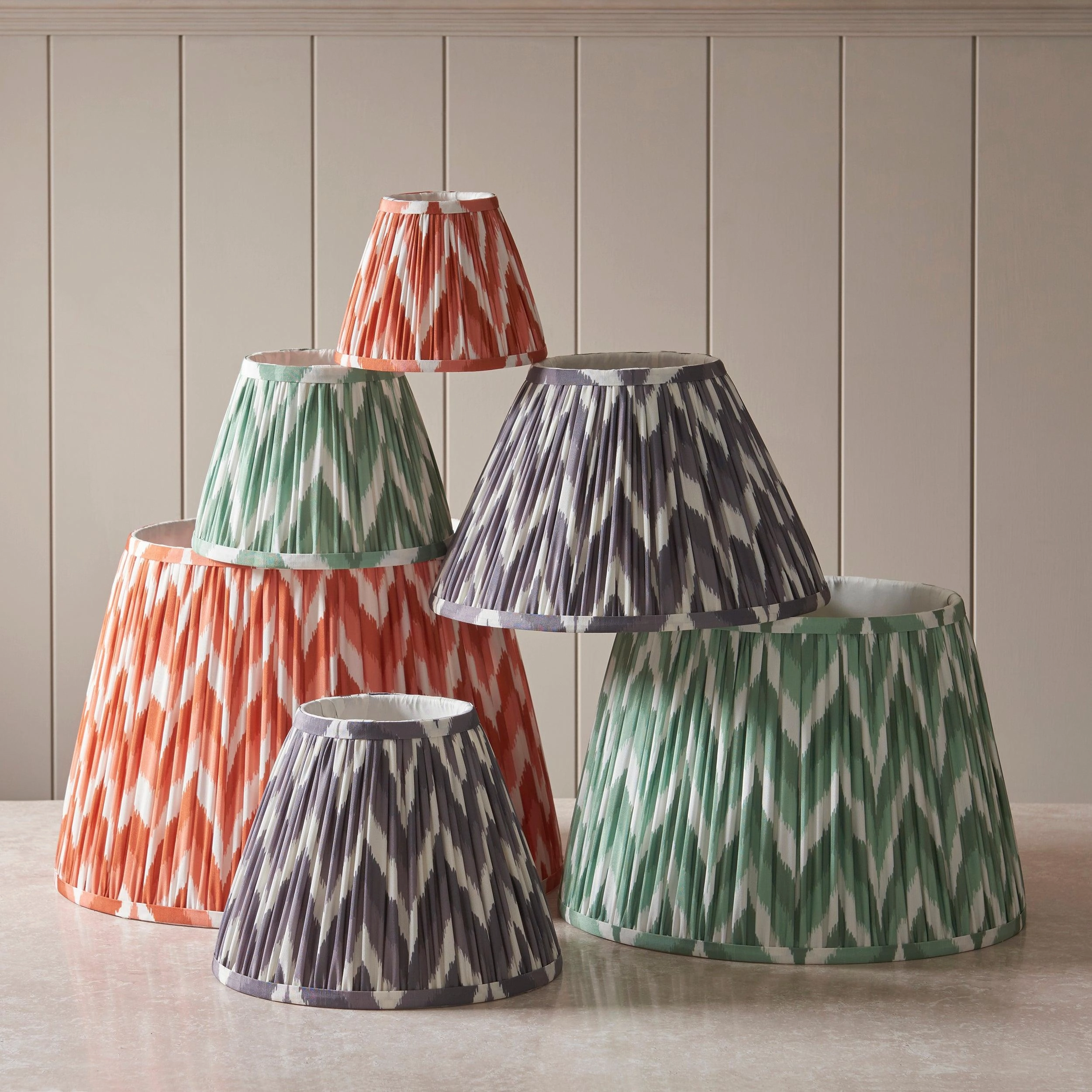 Zigzag 25cm Green Lamp Shade